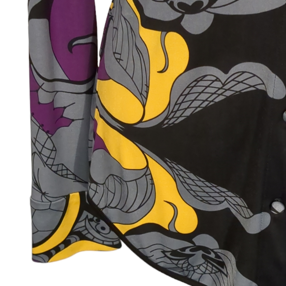 Analili Top Blouse color black grey yellow size xs - Picture 5 of 5